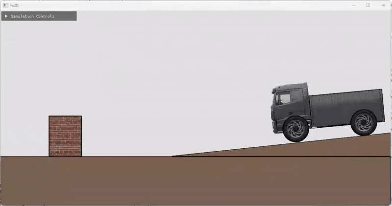 2D truck suspension physics simulation